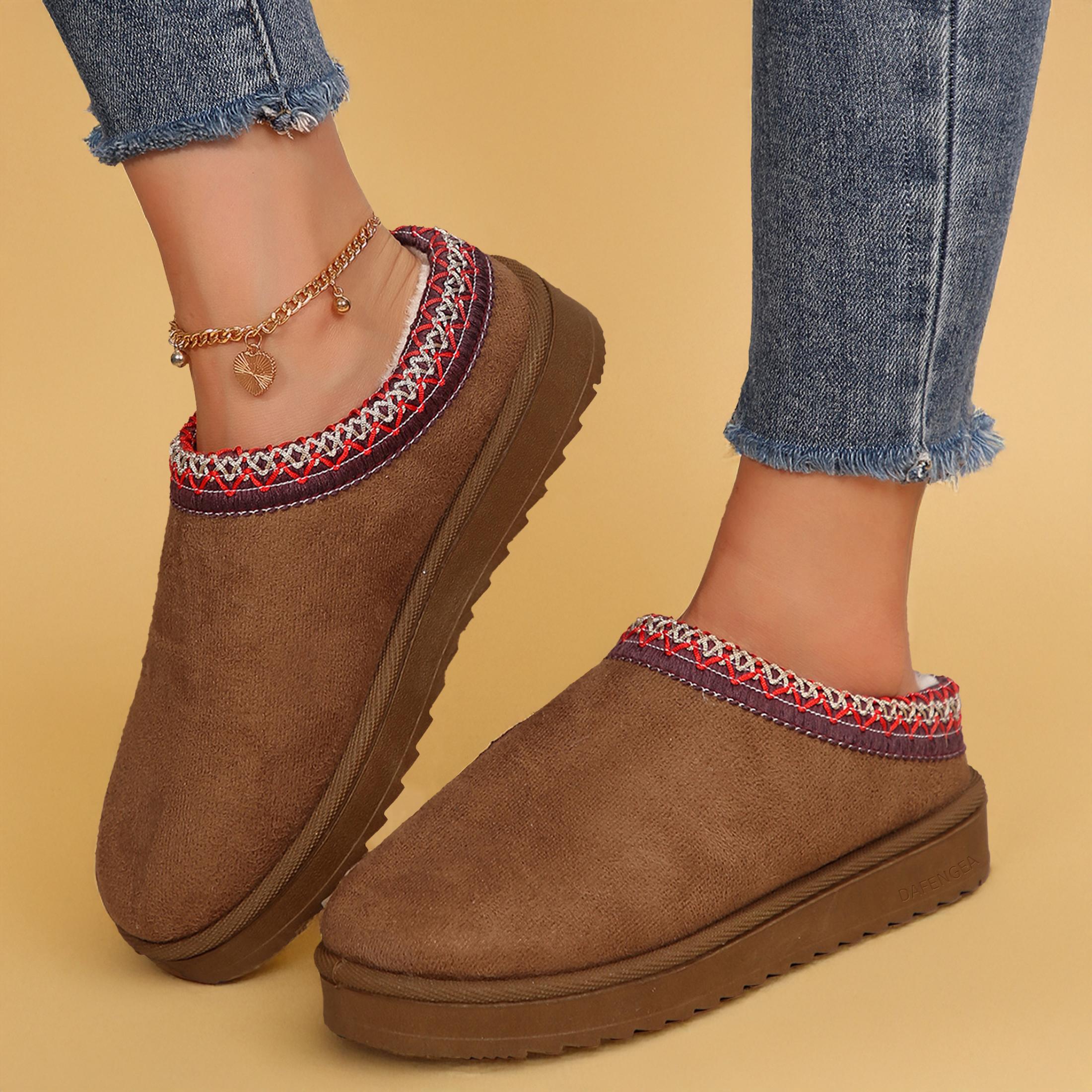 Slippers for Women Memory Foam Womens Slippers Fuzzy Slippers Gifts for Women Footwear Mini Boots Short Ankle