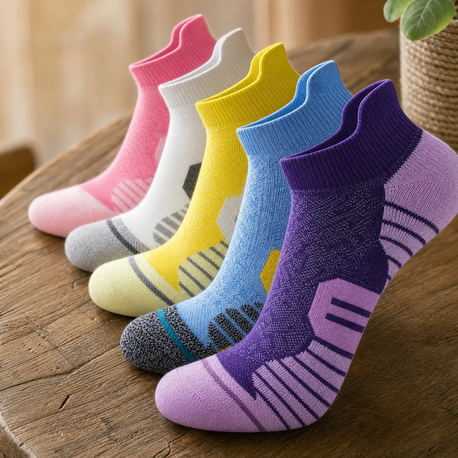 Women's Ankle Compression Running Socks - Moisture Wicking, 5 PairsGift