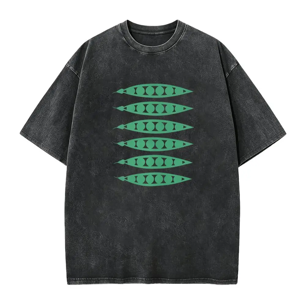 Minimal Green Pea Pod Vertical Graphic Tee, Cream Neutral Simple Vegetable Casual Short Sleeve Top