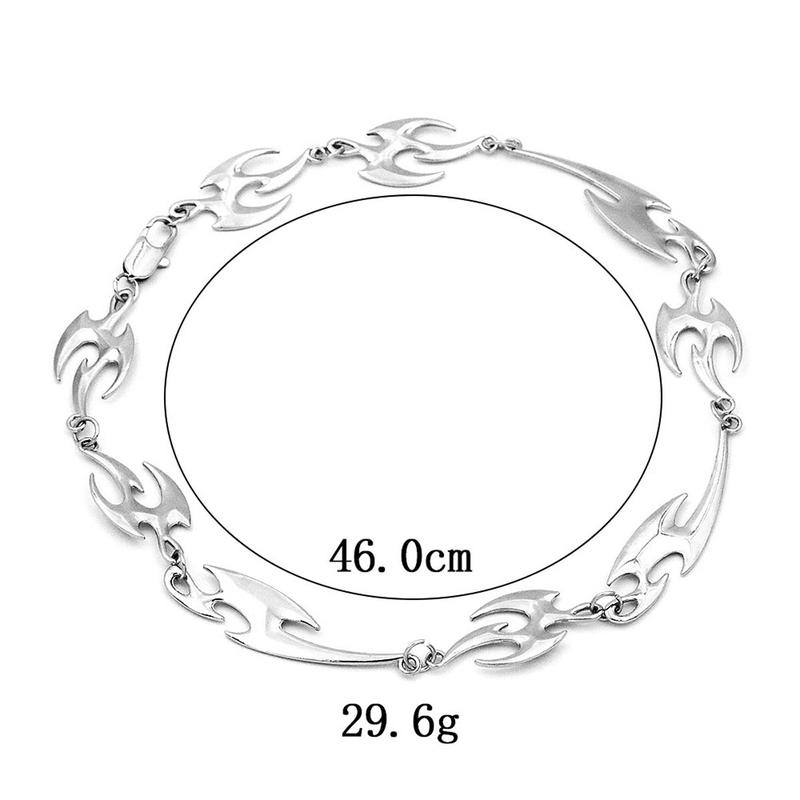 Irregular necklace silver geometric length adjustable clavicle chain, street style gift accessories