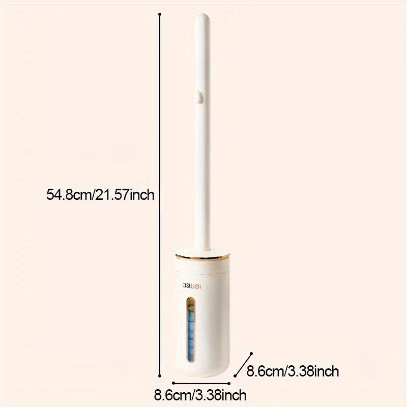 Disposable Scented Toilet Brush Set with 8 Replacement Heads, Bathroom Cleaning Tool, No-Dead-Corner Cleaner, Back-To-School Supplies