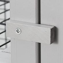 Indoor Rabbit Hutch with 2 Deeper No Leak Trays & 4 Casters, 37 Inch Rabbit Cage Pet House for Small Animals Outdoor Bunny Hutch with Run