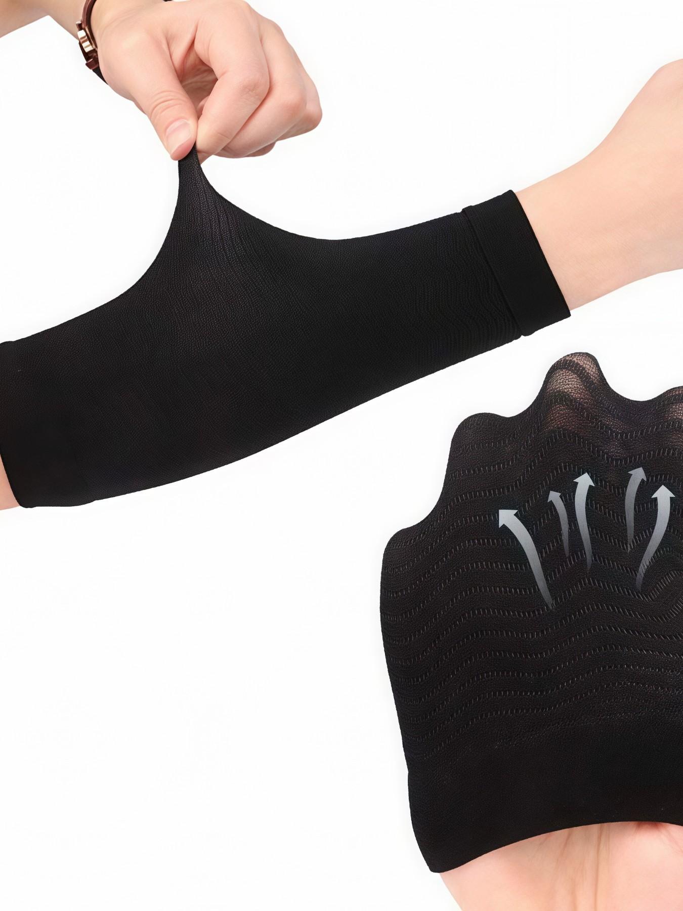 2 pairs of slim arm sleeves, Compression arm shaper, elastic compression shaping arm sleeves, women's sports arm support sleeves, universal slim arm shaping sleeves, improves upper arm looseness and love handles, suitable for shaping, sun protection