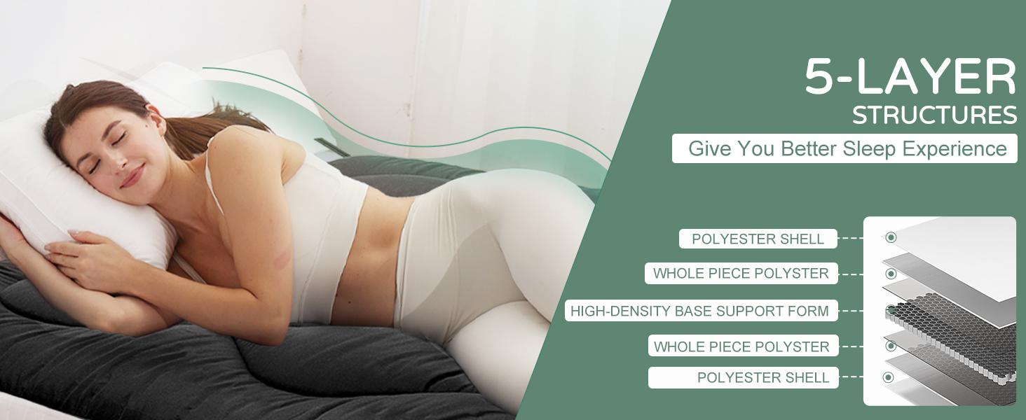 MOPHOTO Japanese Floor Mattress Futon Mattress, Twin/Full/Queen Size Foldable Mattress, Roll Up Mattress Sleeping Tatami Mat Floor Lounger Guest Bed