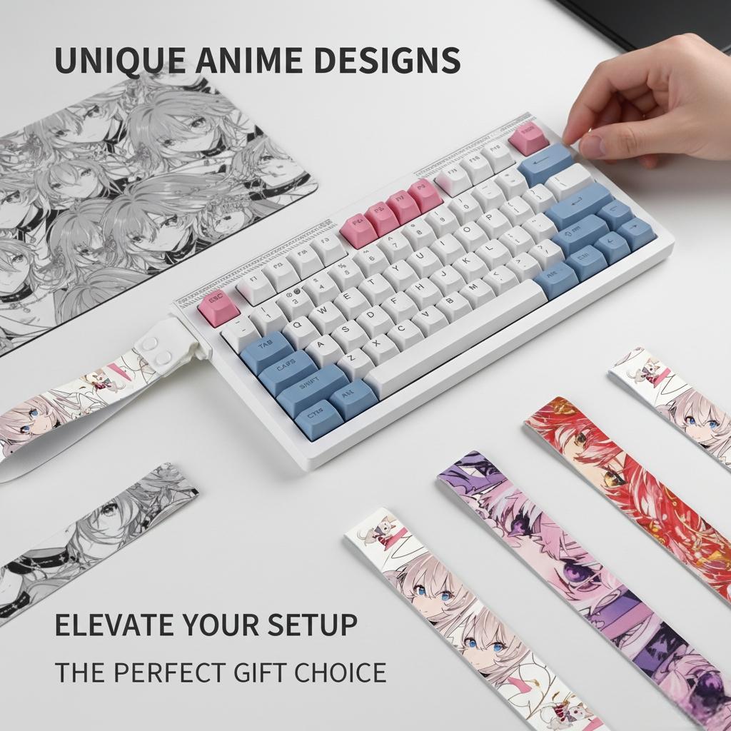 Anime Character Keyboard Strap, Trendy Gaming Accessory, Customizable Design, Versatile Use, Perfect for Gamers & Anime Fans