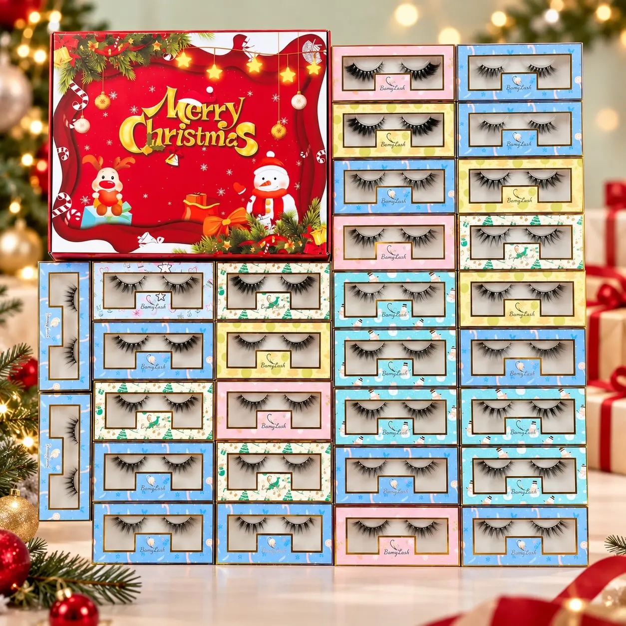30 pairs Mixed Styles False Eyelashes, Randomly styles packed Natural and medium lashes,natural Look Eyelash Extensions, 3D Wispy Eyelashes, Eye Makeup Enhancement False Eyelashes for Women, Cosmetic Eyelash Eyelash gift pack for Christmas