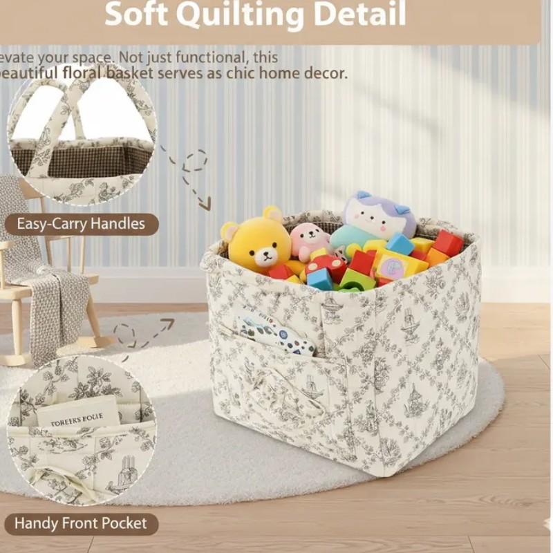 Versatile Car Storage Basket – Durable & Space-Saving Organizer for Car, Home, and On-the-Go | Perfect Valentine's Day Gifts & Basket | Use as Picnic Bag, Mom Bag, Toybox, or for Clothes & Books | Collapsible Handle Reusable Grocery Shopping Bags