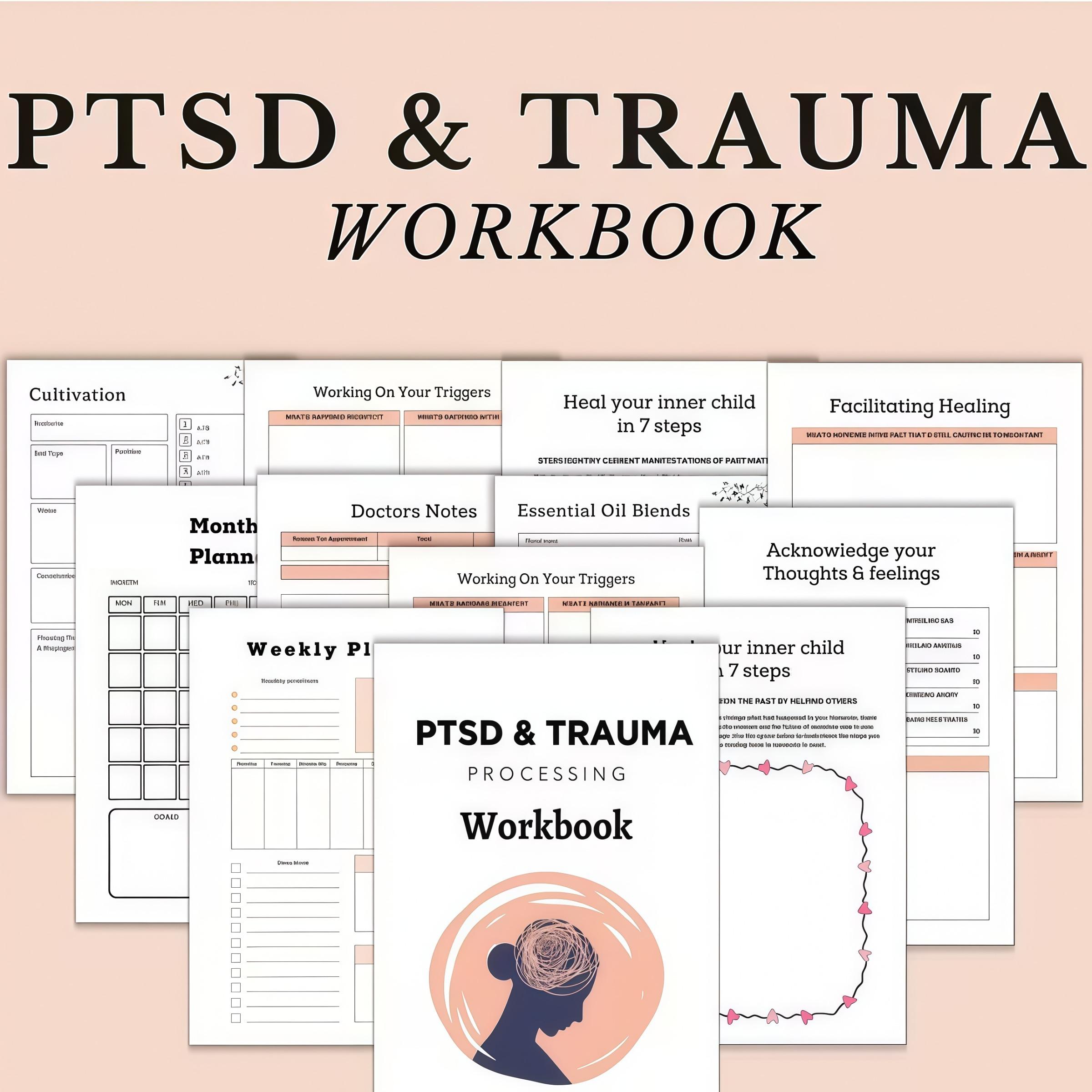 Ptsd Trauma Stress Disorder & Trauma Processing Workbook, Self-Help Guide for Coping Strategies, Mental Health Resources for Patients & Therapists, Spiral Bound Planner