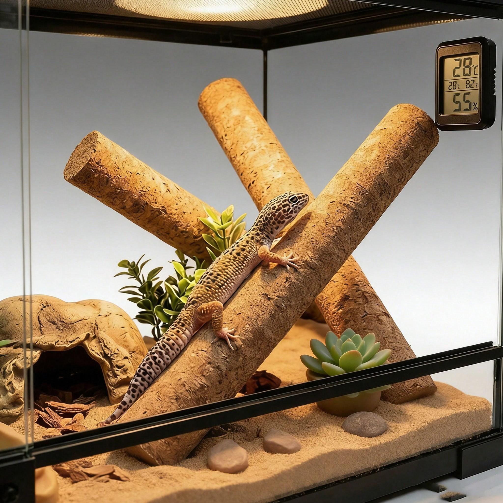 1pc Natural Soft Wood Climbing Stick for Reptiles, Arboreal Perch for Lizards, Geckos, Crested & Gargoyle Geckos, Terrarium Habitat Accessory