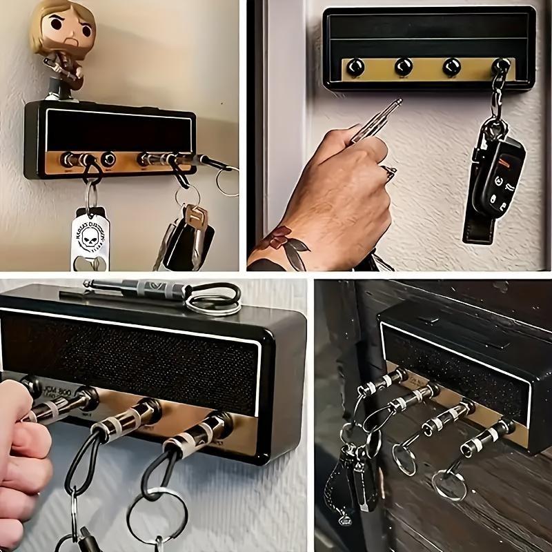 Jcm800 Amplifier Shaped Key Storage Box, Marshall Fender Style Iconic Logos Keychain Organizer, Punch-Free Self Adhesive Wall Mount Key Holder Decor