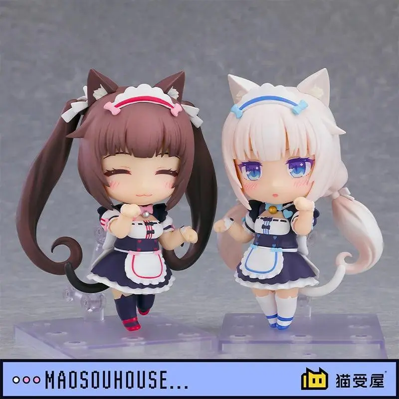 1238 1248 Nekopara Nendoroid Anime Chocolat Vanilla Cute 10cm Articulated Action Figures Collectible Model Doll Trendy Toys Gift