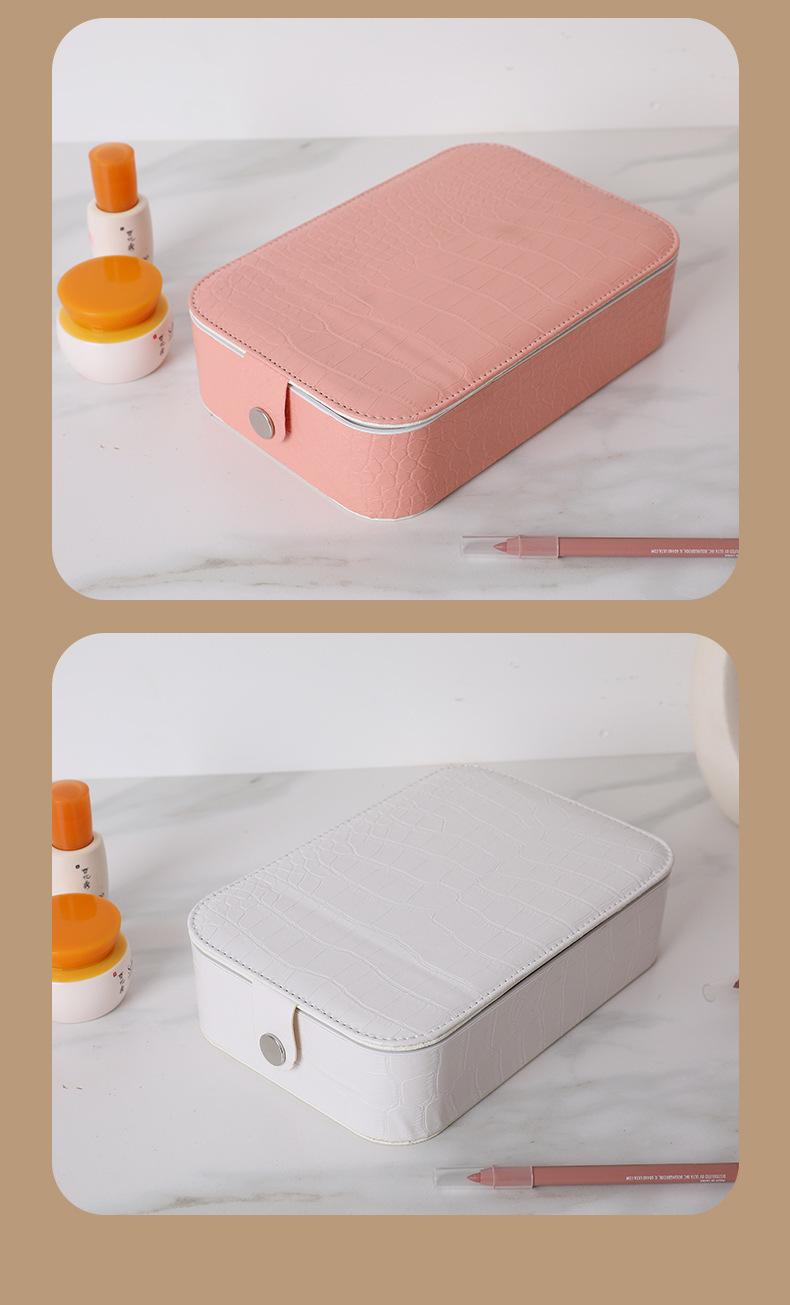 Internet celebrity portable home and outdoor storage mirror, makeup mirror with integrated LED fill light, snap-button mirror, desktop dressing storage box, Led Lit Mirror