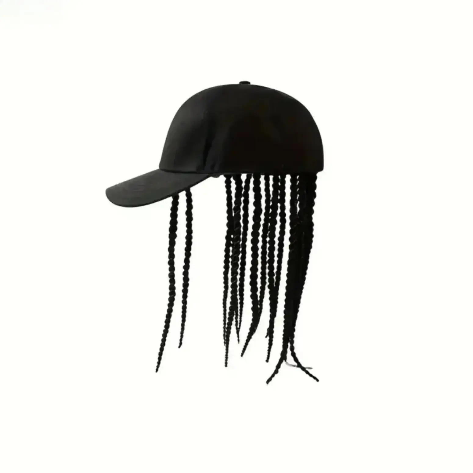 Adjustable Snapback Dreadlock Wig Baseball Cap, High Temperature Fiber Braided Dreads Hat for Men Women, Unisex Black Brown Hip Hop Punk Headwear, Trendy Urban Street Style Motorcycle Accessories