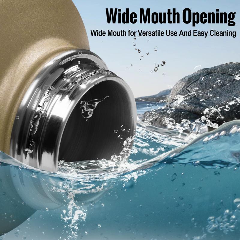 OneTigris 64oz Portable Cold & Hot Stainless Steel water bottle with Straw – Reusable Drinkware, Washable Tumbler, Perfect Gift for Dad & Mom