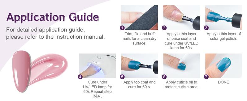 JODSONE 36 Pieces Gel Nail Polish Set U V Light Nail Drill Beginner Set Glossy Surface Easy To Apply Matte Texture All-In-One Manicure Kit