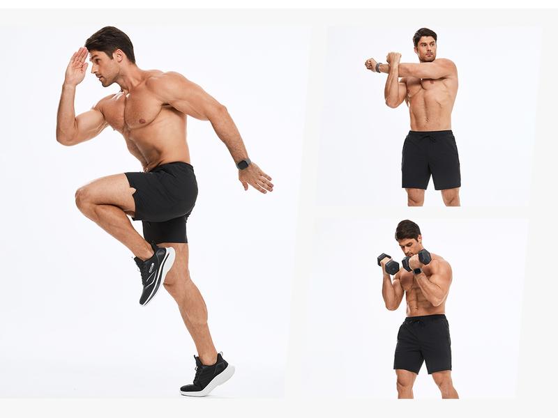 JMIERR Mens Athletic Shorts 4 Way Stretch Drawstring Shorts with Zipper Pockets,Quick Dry Gym Workout Breathable Shorts