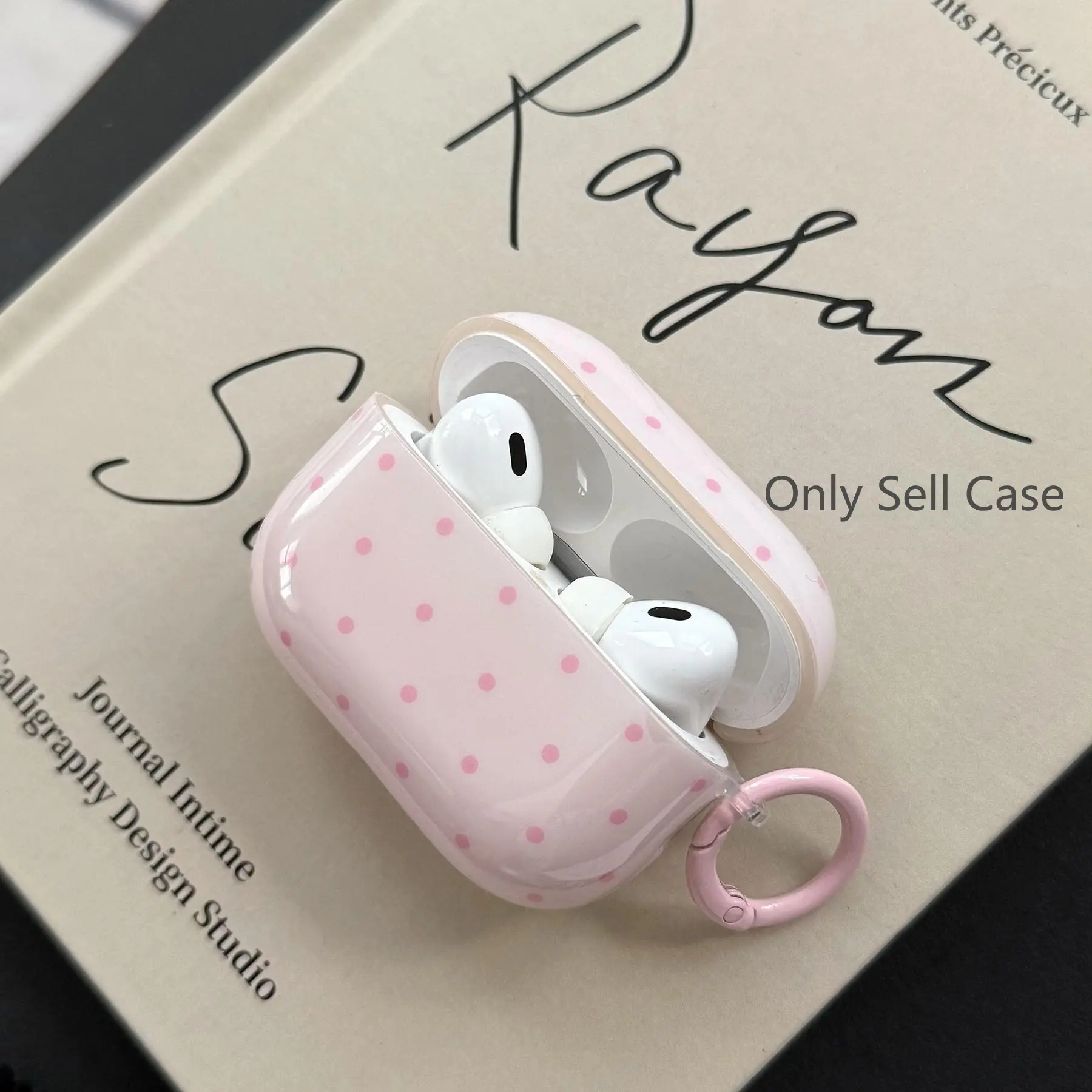 New Polka Dot Round Ring Earphone Case for Apple AirPods 5/pro 3/2/case/4/3/2, Cute Fashionable Women's Earphone Case, Simple Design