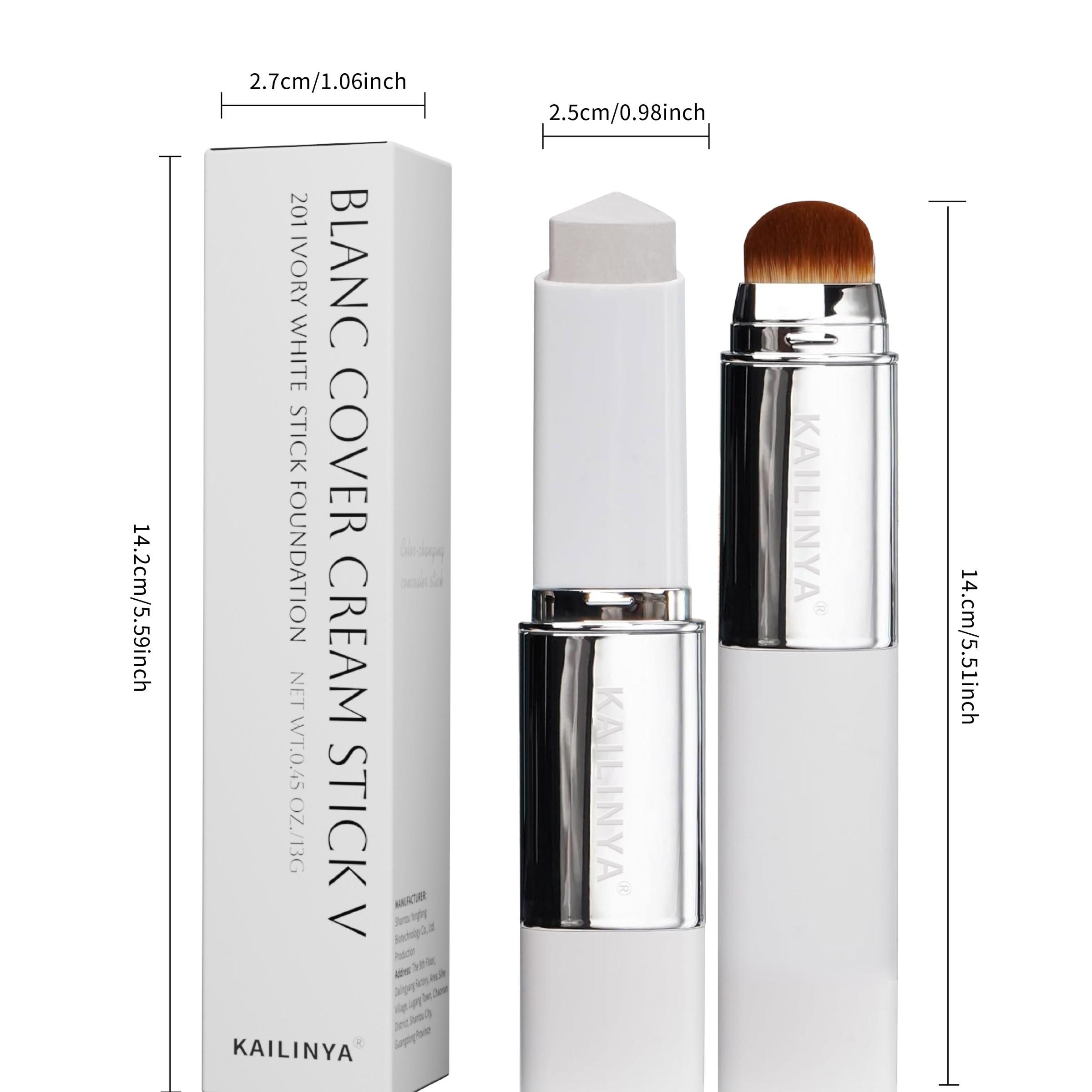 Dual-Ended Color-Changing Foundation Stick, Concealer, Contour, Highlighter, Long-Lasting, Flawless Finish, No Cakey Makeup