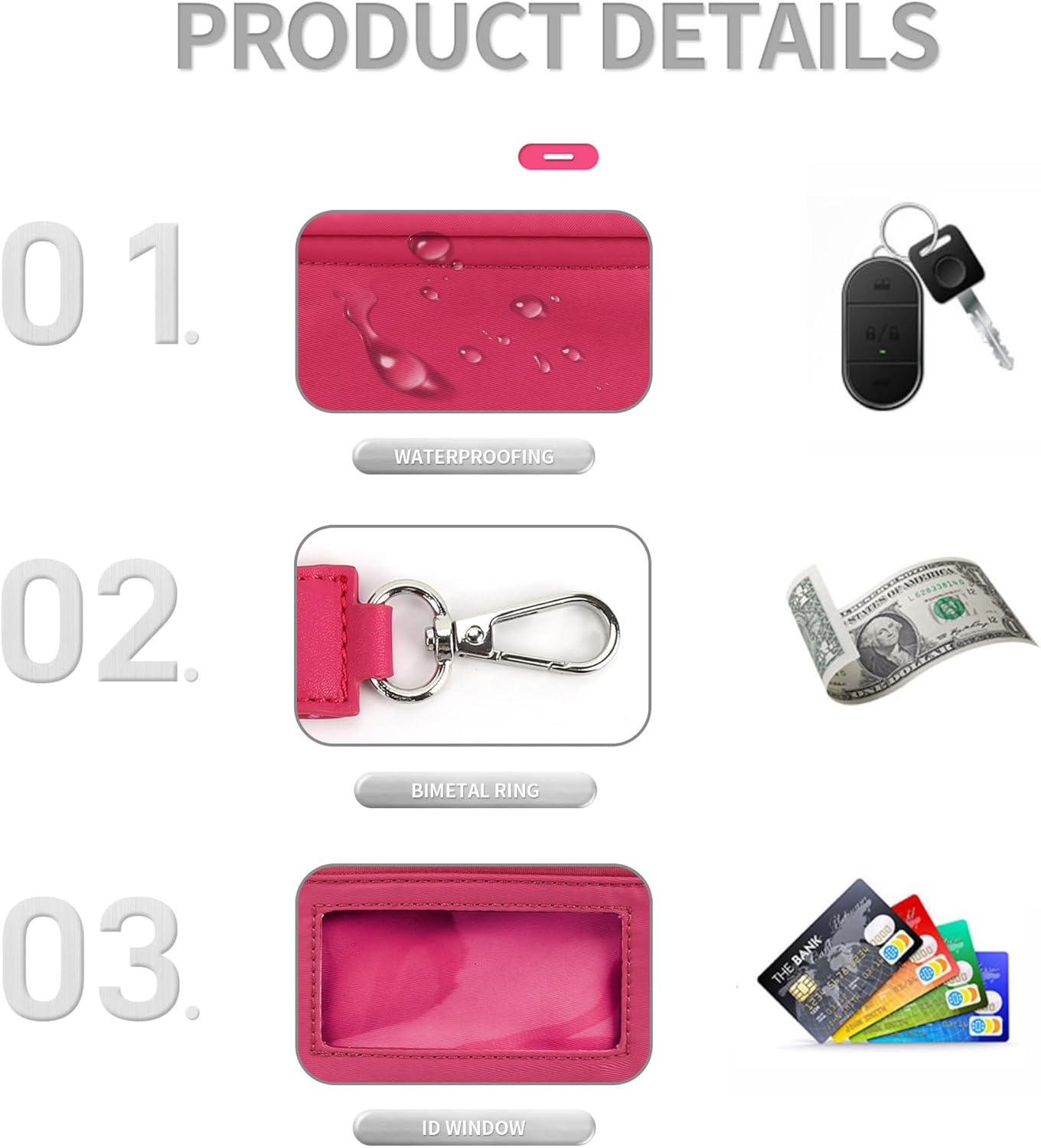 Wristlet Wallet 2nd Gen Women's Waterproof Nylon Key chain Wallet wallet bag Wristlet Wallets for Women Nylon Quilted Wallet with 3 Zipper Purse for Travel Credit Card Holder Phone Organizer large The Iris' Wallet