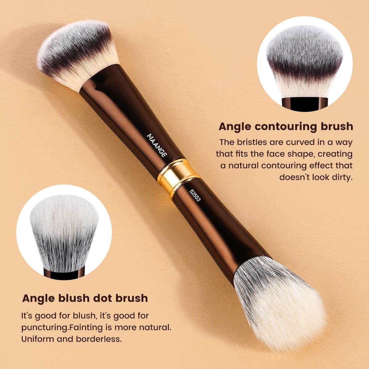 MAANGE 7pcs Makeup Brush Set, Foundation Brush Blush Brush Contour Brush Concealer Brush Tapered Brush Nose Contour Brush Eyeshadow Brush Smudge Brush Detail Brush, Essential Beauty Tools, Gift for Women & Girls, Makeup Brush Kit