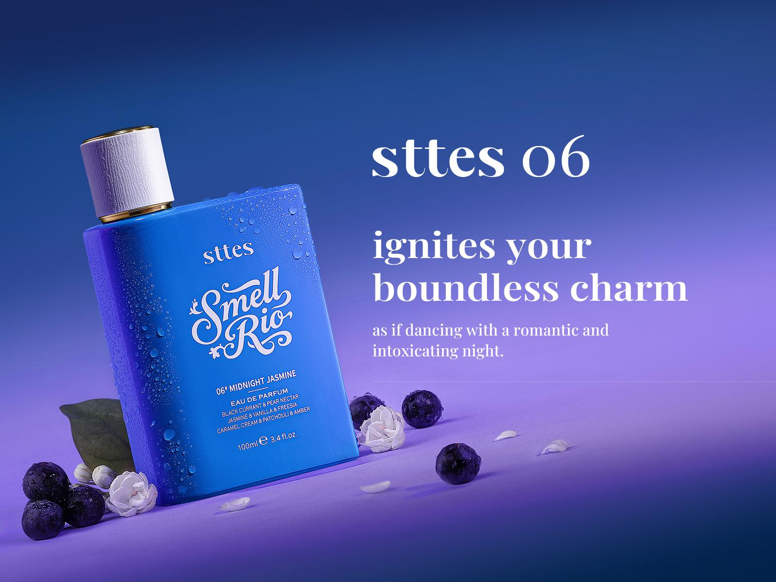 New Sttes Perfume 06# (Midnight Jasmine) – Eau de Parfum for Women – Richer Scent, Longer Lasting – Black Currant, Jasmine, Vanilla – Perfumes & Fragrances(100ml / 3.4 fl oz)