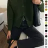 【Black Friday】Autumn & Winter Women's Casual Knit Cardigan, Elegant Vintage Round Neck Fitted Sweater, Simple Lazy Basic Style, Long Sleeve Knitwear
