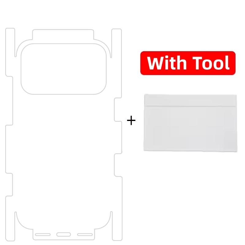 2-Pack Full Coverage Matte Back Film Protection for iPhone 17 Pro Max/17 Air/17 Pro, Side + Rear Screen Protector with Installation Tools
