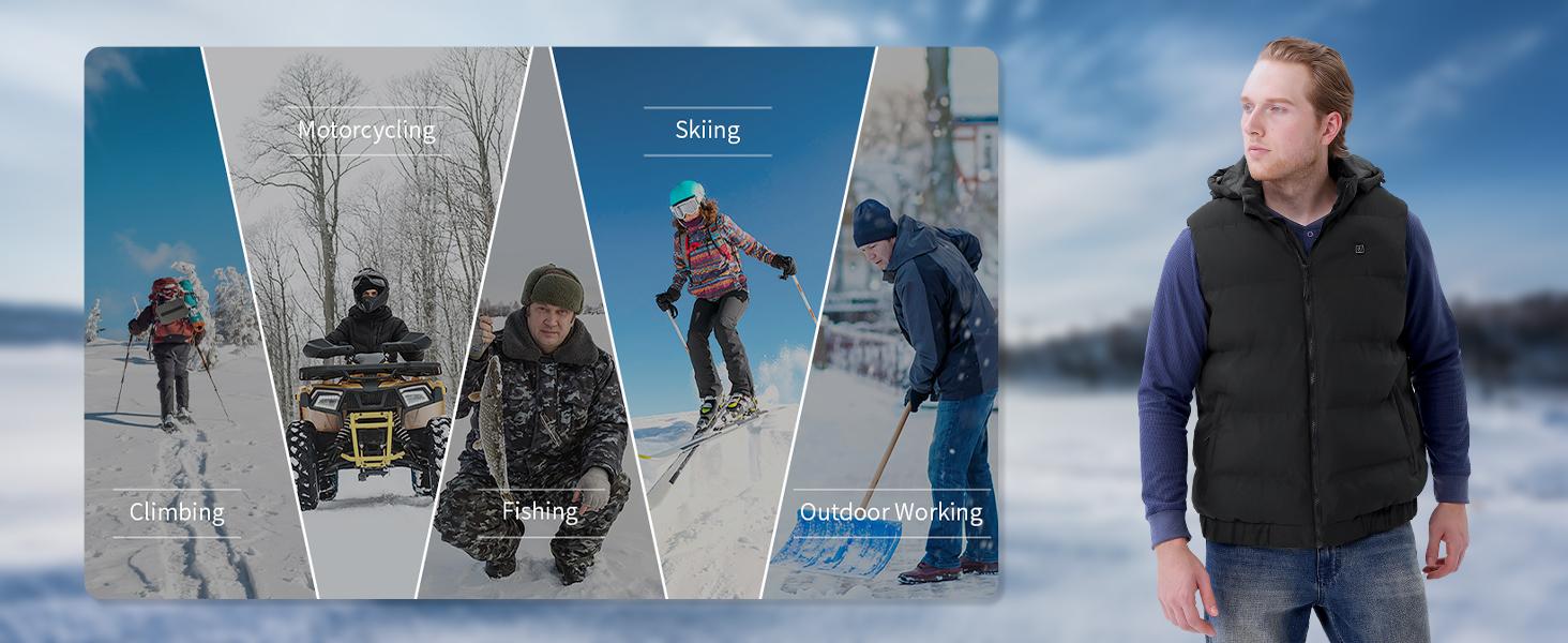 Valentine's Day gift, FathersDayGift,Christmas gift Rrtizan Heated Vest for Men Women, Heated Jacket, Lightweight Heated Jacket with Battery Pack, Hunting Skiing Winter Outdoor Heating Vest 806 - Black SpringStatements Valentine's Day gift, FathersDayGift,Christmas gift Rrtizan Heated Vest for Men Women, Heated Jacket, Lightweight Heated Jacket with Battery Pack, Hunting Skiing Winter Outdoor Heating Vest 806 - Black SpringStatements