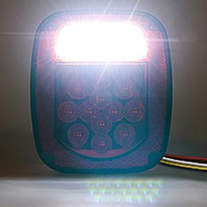 Nilight 2PCS 39 LED Universal Stop Turn Tail Light for Truck Trailer Boat Jeep, 12V Stud Mounted Red/White Lamp nilight truck light bar  dealsforyoudays