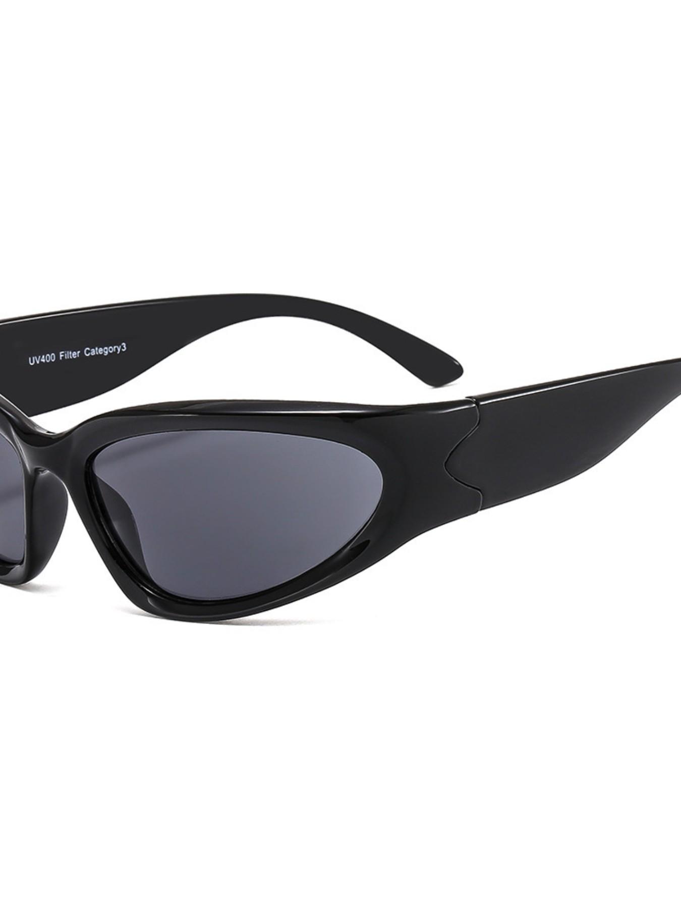 Trendy Y2K Wraparound Sunglasses, Futuristic Cyber Goggles, Perfect for Street Photography, Beach, Edm Parties, Stylish Accessories