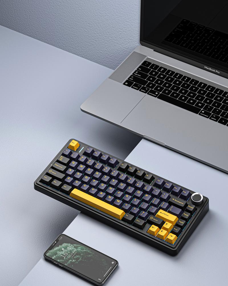 AULA F75 Keyboard Wireless Mechanical Gaming Keyboard with Knob Control,75 Percent Gasket Hot Swappable Custom Keyboard, RGB Rainbow Backlit,Tri-Mode 2.4GHz/Type-C/BT5.0 Creamy keyboards Budget keyboard,  Office Computer  TikTokShopfalldealsforyou