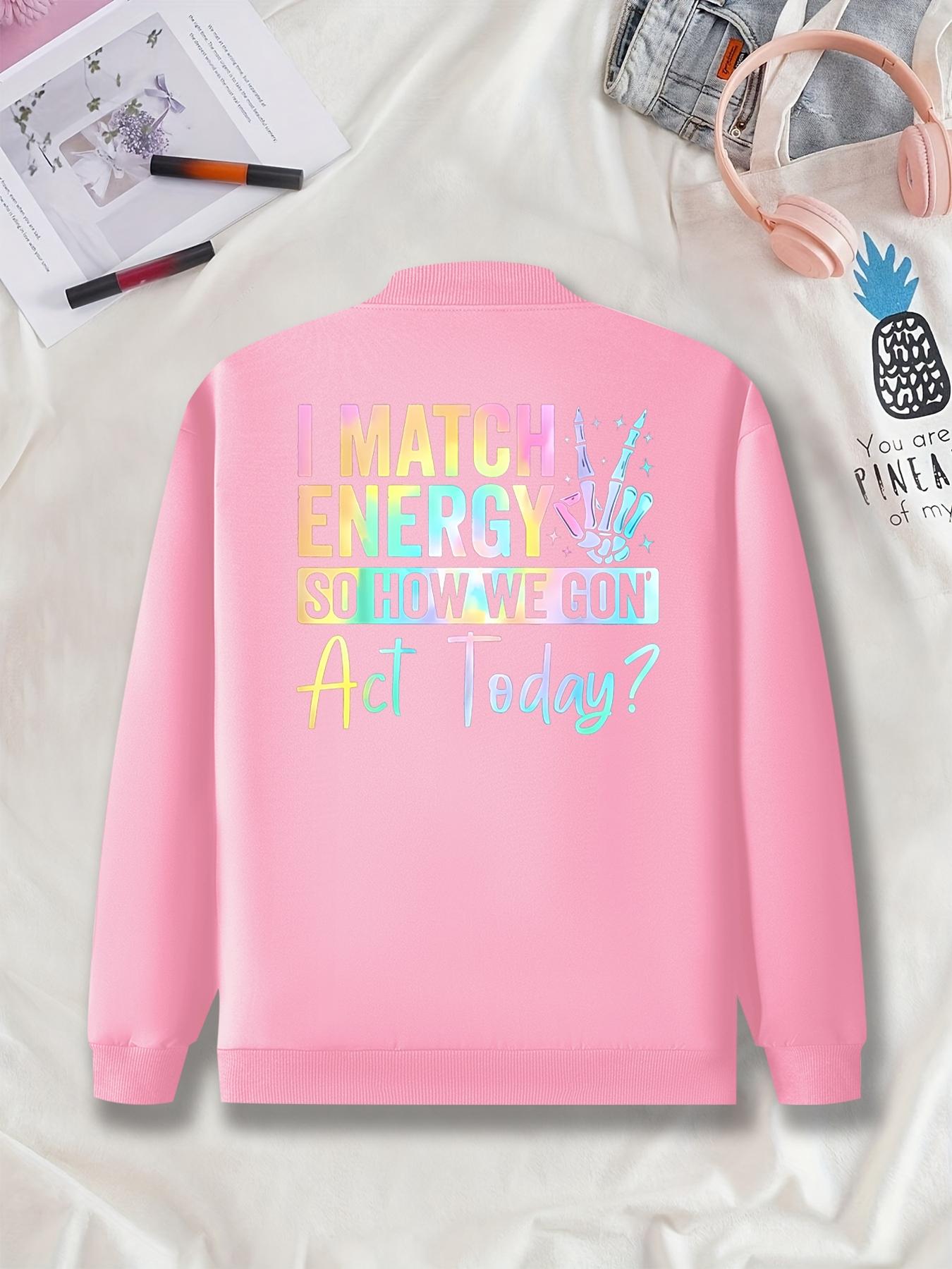 "I MATCH ENERGY" Unique Long Sleeve Fitted Graphic Printed Jacket & Coats - Trendy Casual Outerwear, Suitable for Casual Outdoor Sports, Fashionable & Durable for All Seasons, Ideal for Daily Activities, Gifting, Gatherings & Work.