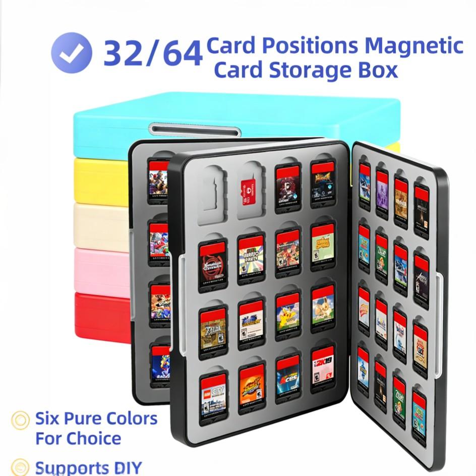 Large Capacity Switch Game Cartridge Box, Magnetic Shockproof Card Case, Compatible with Ns/TF Cards, Exclusive for Gamers