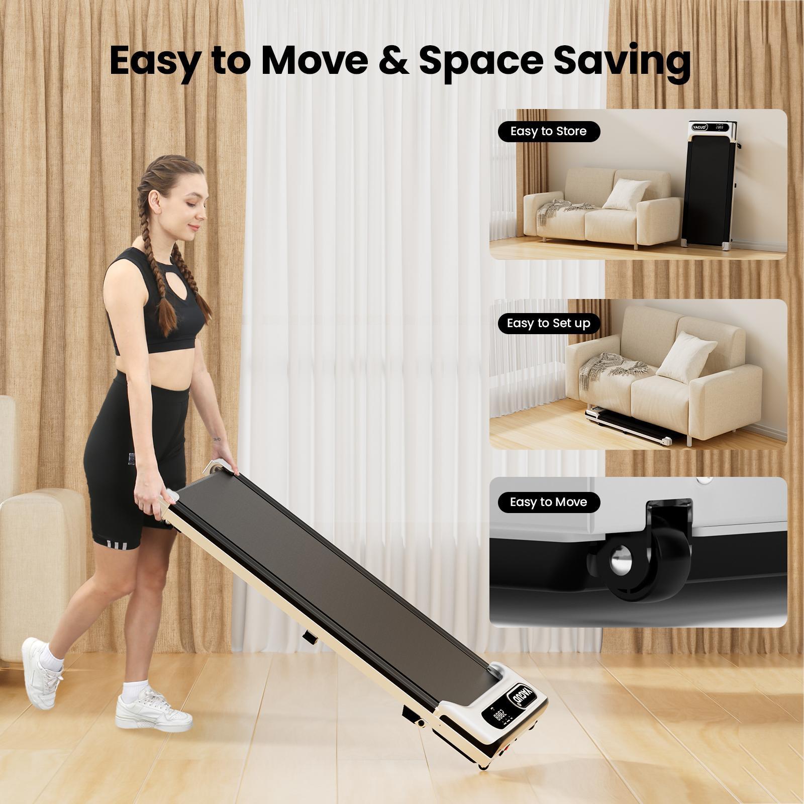 Yagud 3-IN-1 Walking Pad with Incline – Portable Incline Treadmill with Remote & LED Display for Home/Office Yagud 3-IN-1 Walking Pad with Incline – Portable Incline Treadmill with Remote & LED Display for Home/Office