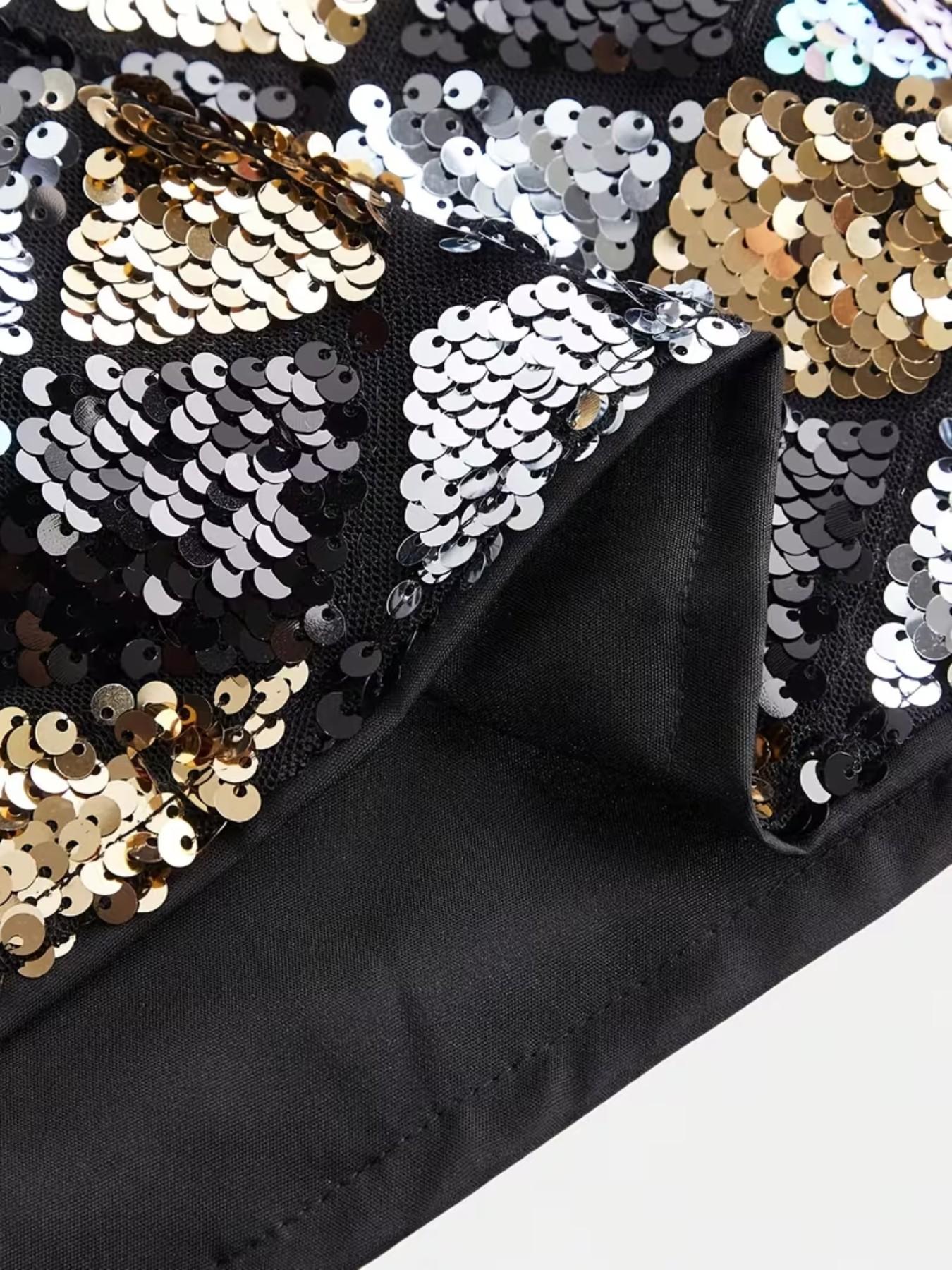 2026 New Rhombus Sequin Women's Fashion Sexy Bodycon Glitter Skirt, Perfect for Christmas Party, Dance, Music Festival