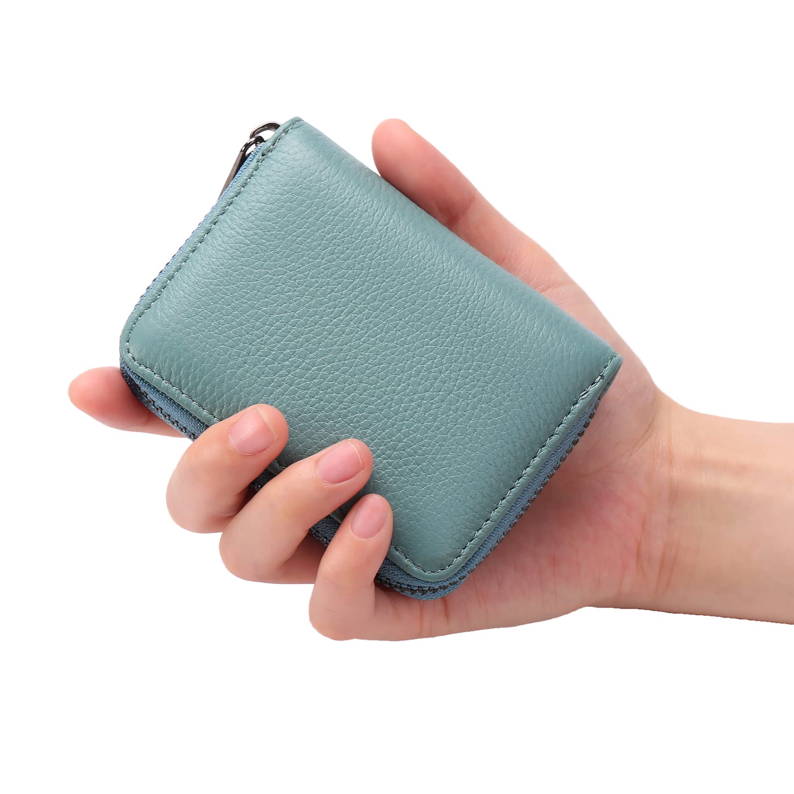Men's Leather Wallet with RFID Blocking, Stylish Credit Card Holder, Secure and Fashionable Design, Ideal for All Seasons, Zipper Card Holder