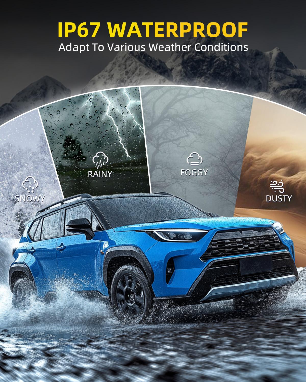 AUTOONE H13 9008  LED Headlight Bulb Conversion Kit Car Light Bulbs, 900% Brightness 6500K White,White Super Bright 6500K Halogen Replace, Pack of 2