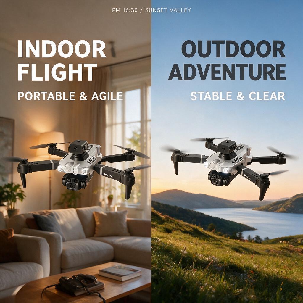 LU200 Silver RC Mini Quadcopter Toy, RC Flying Drone with Complete Supporting Accessories for Outdoor Leisure Activities