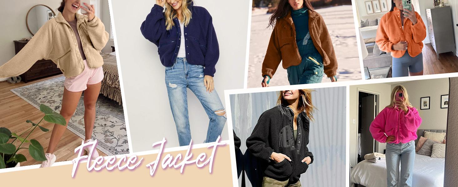 Yeokou Women's  Fleece Scrub Jacket Winter Spring Coat Warm Button-Down Nurse Outfit for Fall & Daily Wear