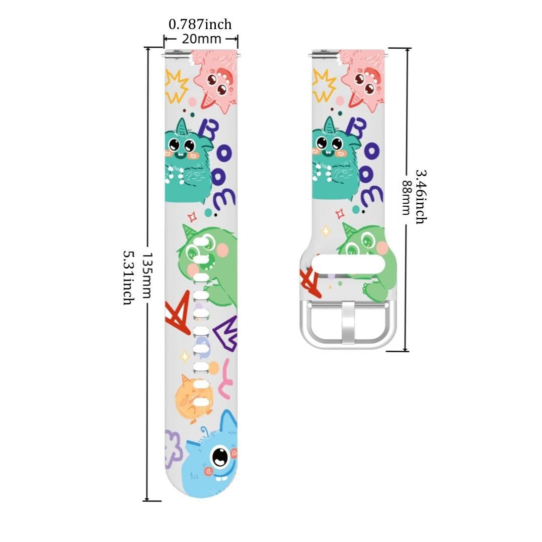 Fashionable Silicone Watch Band, Universal Quick-Release (20mm), Soft Comfort, Waterproof Sweatproof, Buckle, Compatible with Smartwatches