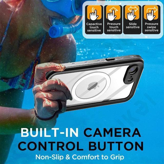 IP68 Waterproof Magnetic Case For iPhone 17 16e 16 15 14 Pro Max Pro 13Protector Full Body Protective Dustproof Phone Case