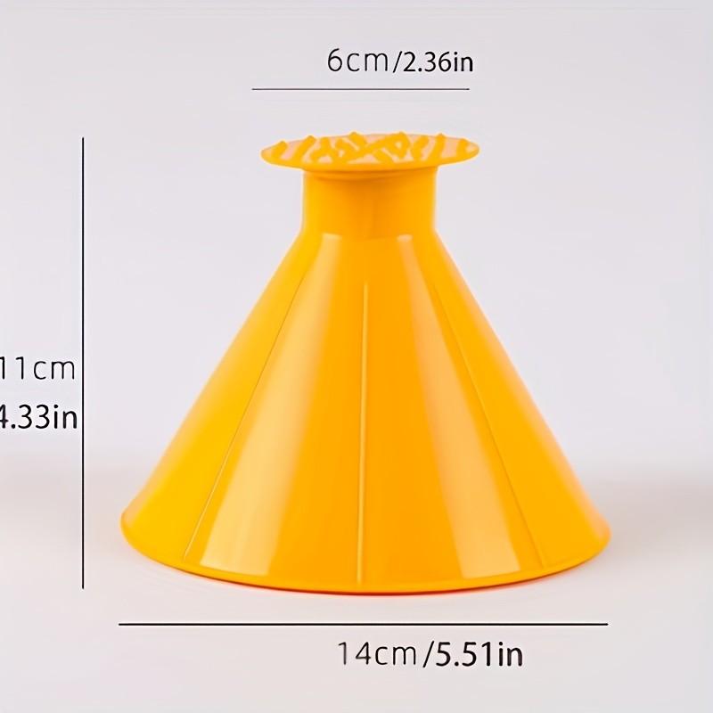 4pcs Car Window Ice Scraper Magic Funnel Snow Shovel, Round Plastic Snow Brush, Efficient Snow Removal Tool for Cars