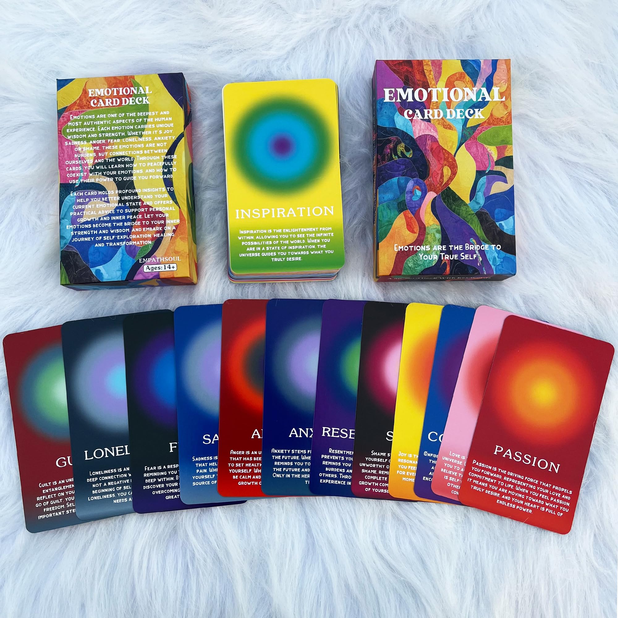 1 Box 56 Emotion Healing Oracle Cards, 56 Oracle Cards for Beginners, Mindfulness, and Spiritual Growth, Affirmation and Reflection Deck, Tarot Card Decks 1 Box 56 Emotion Healing Oracle Cards, 56 Oracle Cards for Beginners, Mindfulness, and Spiritual Growth, Affirmation and Reflection Deck, Tarot Card Decks