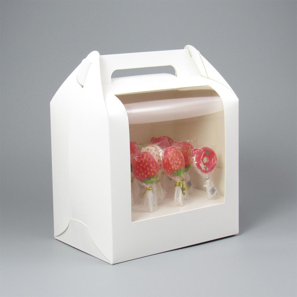 20/15/10/5/1pcs Handheld Clear Window Lollipop Gift Boxes, White Paper Visible Display Boxes for Handmade Sweets.needoh.paper plates