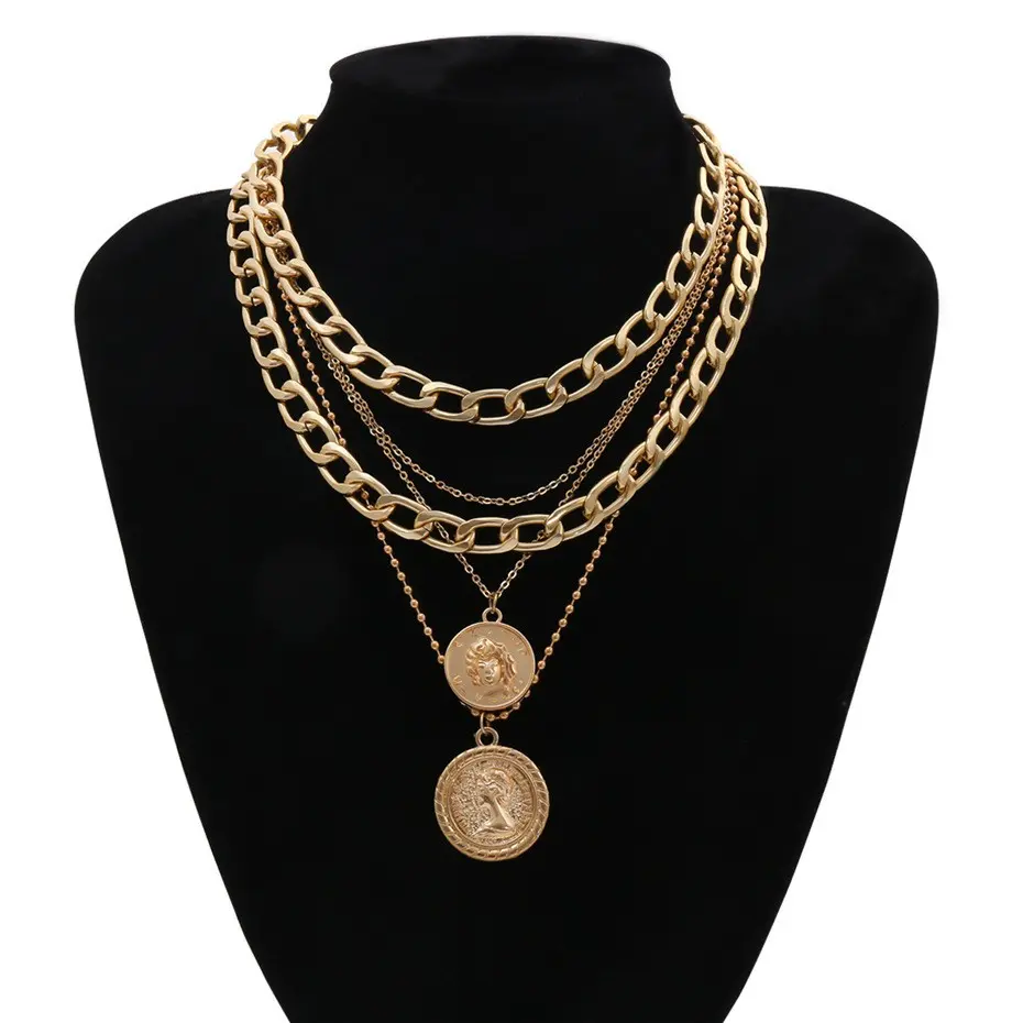 LY-Metal like coin necklace 01