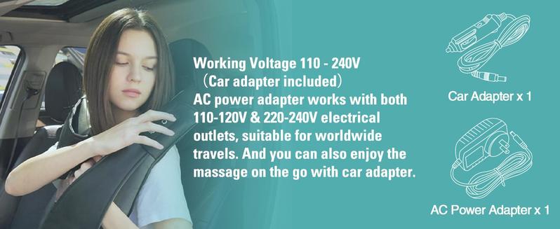 Shiatsu Neck & Back Massager Electric Shoulder Massager Car Neck Massage Pillow for Neck Shoulder Back Leg & Foot Massage 8 3D Nodes 3 Speed 2 Direction Black Gift