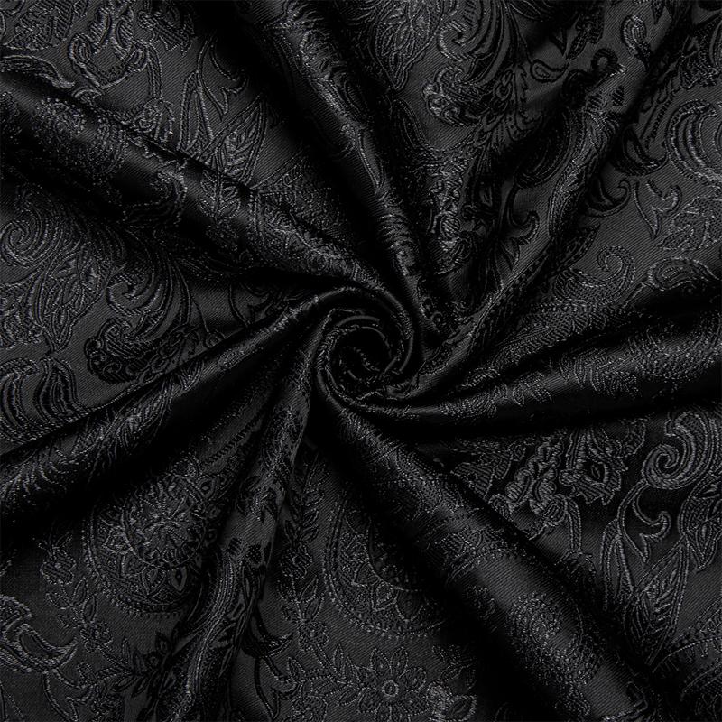 AILISUS Black Men's Paisley Shirt Business Sunscreen Anti-wrinkle Formal Shirt Button Shirt Simple Commuter Men's Summer Tops