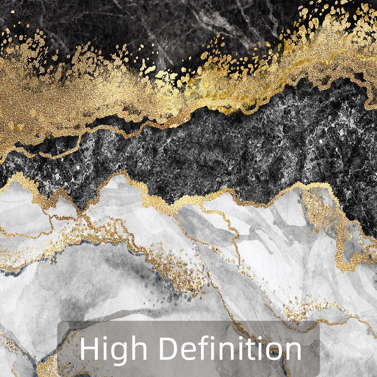 3Pcs/Set Optinal Frame Modern Abstract Design Black Golden Marble Texture, Luxury Canvas Posters, Black Wall Art, Room Decor, Decorative Artwork Wall Painting For Gift, Wall Picture for Home, Dormitory Decoration