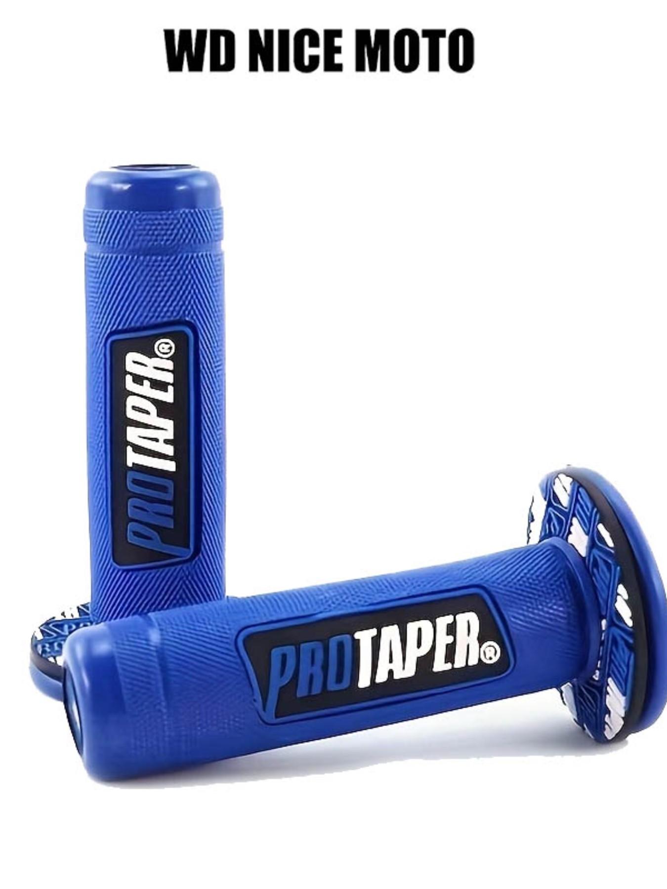 WD Nice Moto Motorcycle Handle Grips, 7/8" 22mm Universal Handlebar Rubber Gel, Comfortable Hand Grip for Motocross & Dirt Bikes