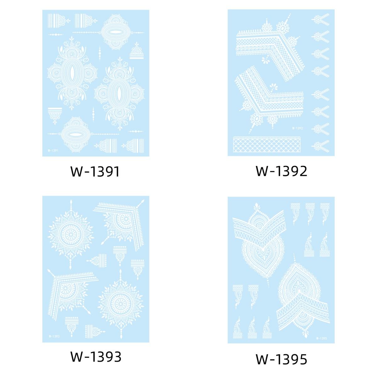 Lace Temporary Tattoo Stickers, Henna Style Hollow Design, Waterproof Non-Fading, Gentle Skin Friendly, Perfect for Weddings